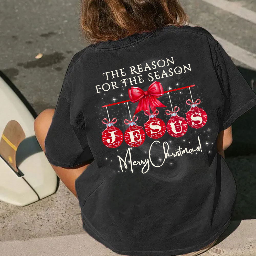 Jesus Reason For Season Christian Washed T-Shirt