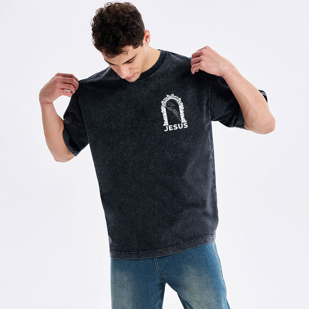 Jesus Is Our Firm Foundation Christian Washed T-Shirt