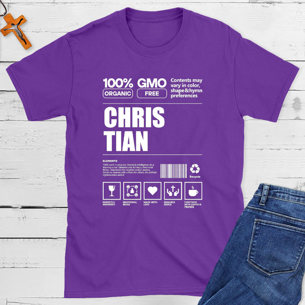 100% Organic Christian T-Shirt