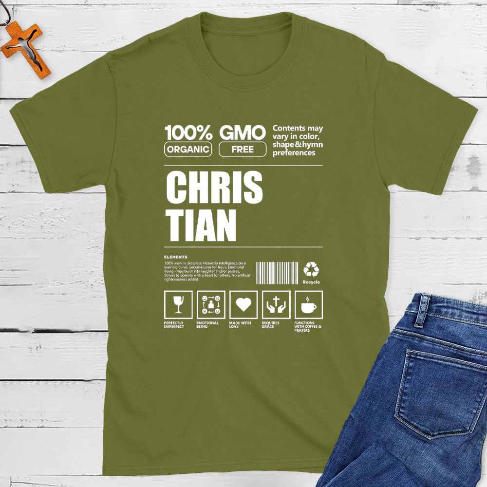 100% Organic Christian T-Shirt