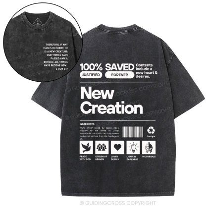 100% Saved Chirstian Washed T-Shirt