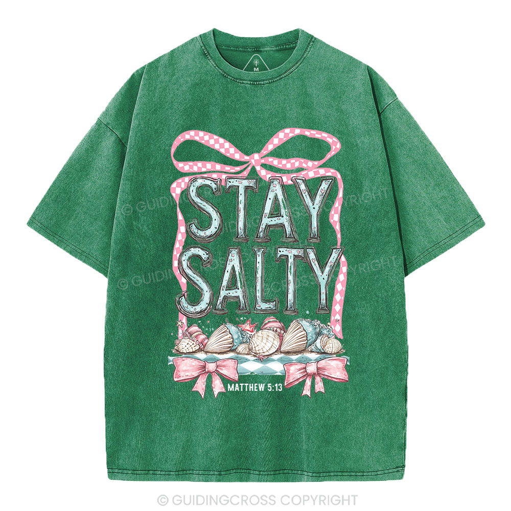 Stay Salty Christian Washed T-Shirt