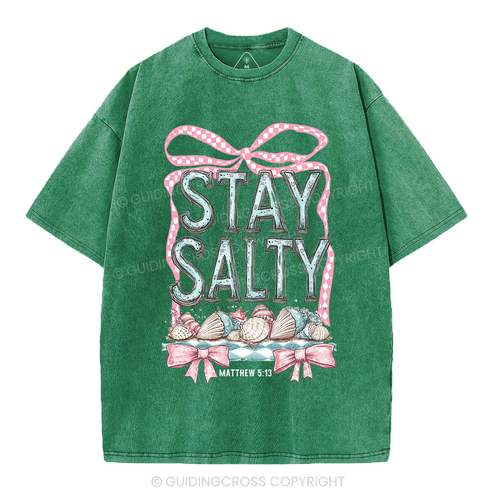 Stay Salty Christian Washed T-Shirt