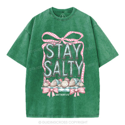 Stay Salty Christian Washed T-Shirt