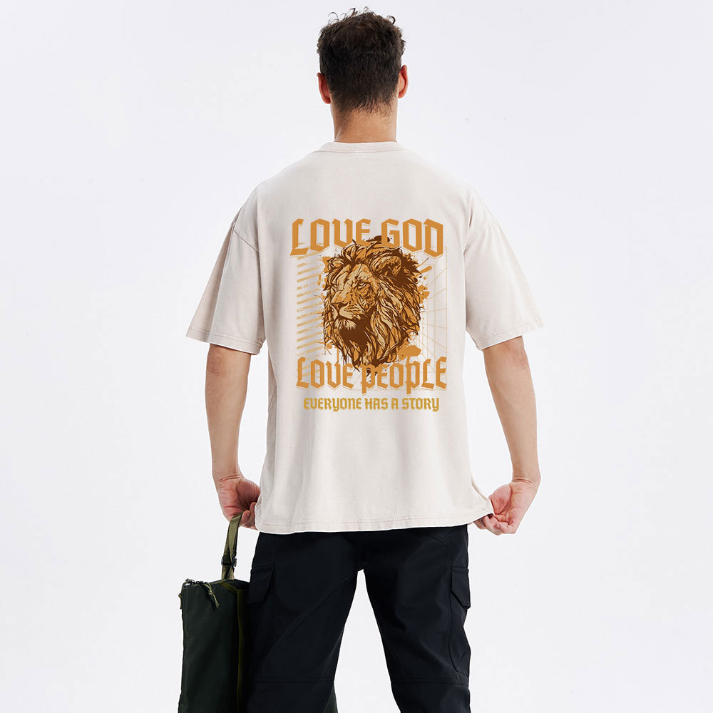 Love God Love People Christian Washed T-Shirt