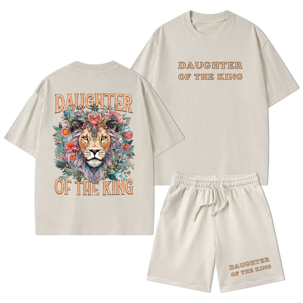 Daughter Of The King Christian Washed T-Shirt & Shorts