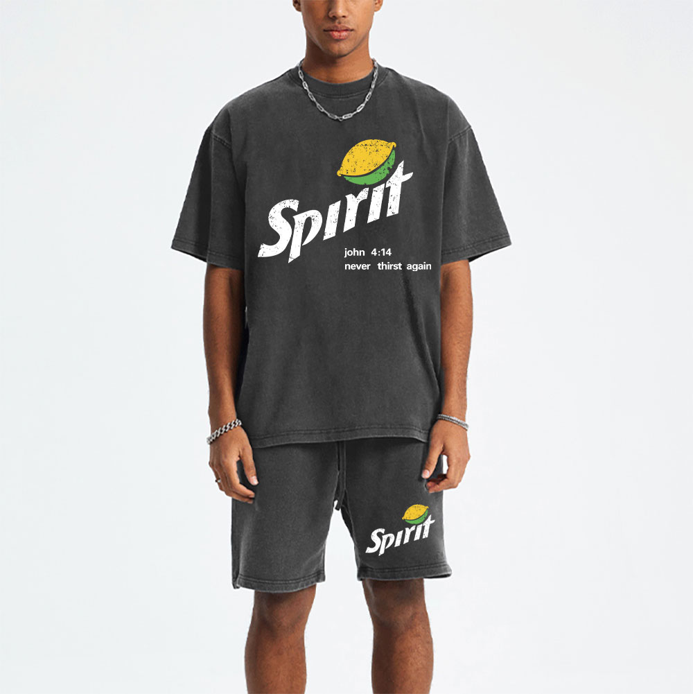 Spirit Christian Washed T-Shirt & Shorts