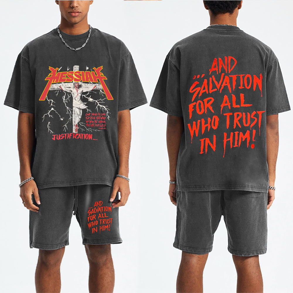 Messiah Christian Washed T-Shirt & Shorts