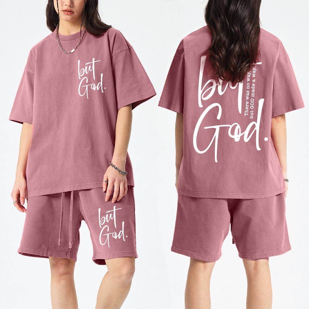 There Is No Way But God Made A Way Christian Washed T-Shirt & Shorts