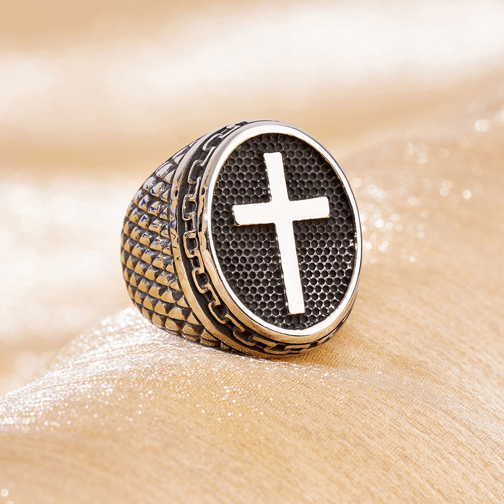 Vintage Cross Christian Ring