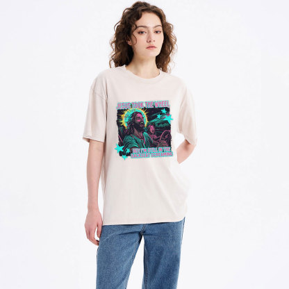 Jesus Took The Wheel Christian Washed T-Shirt