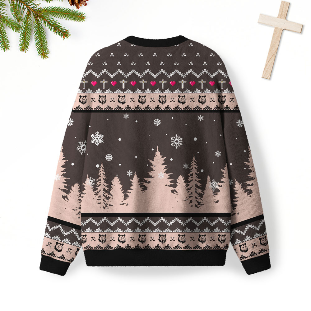 First Of All I Am God's Masterpiece Furry Christian Lightweight Sweater