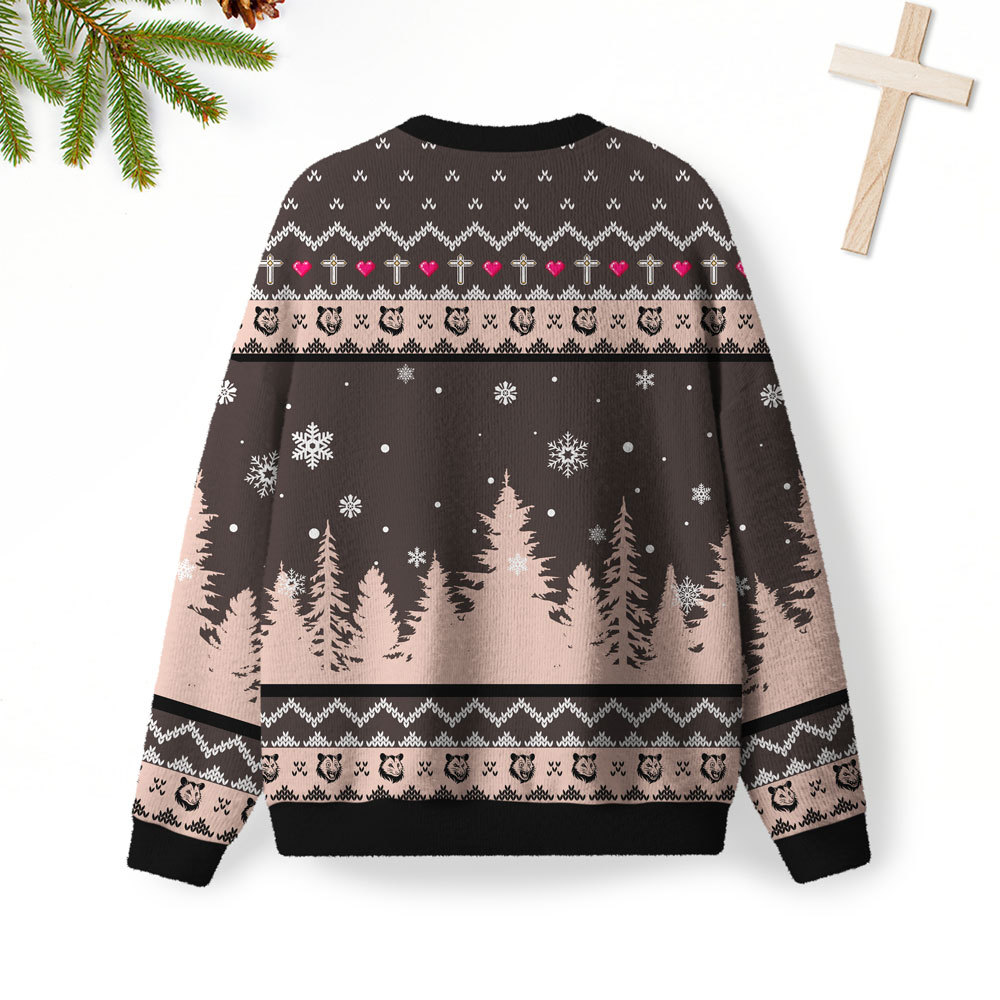 First Of All I Am God's Masterpiece Furry Christian Lightweight Sweater