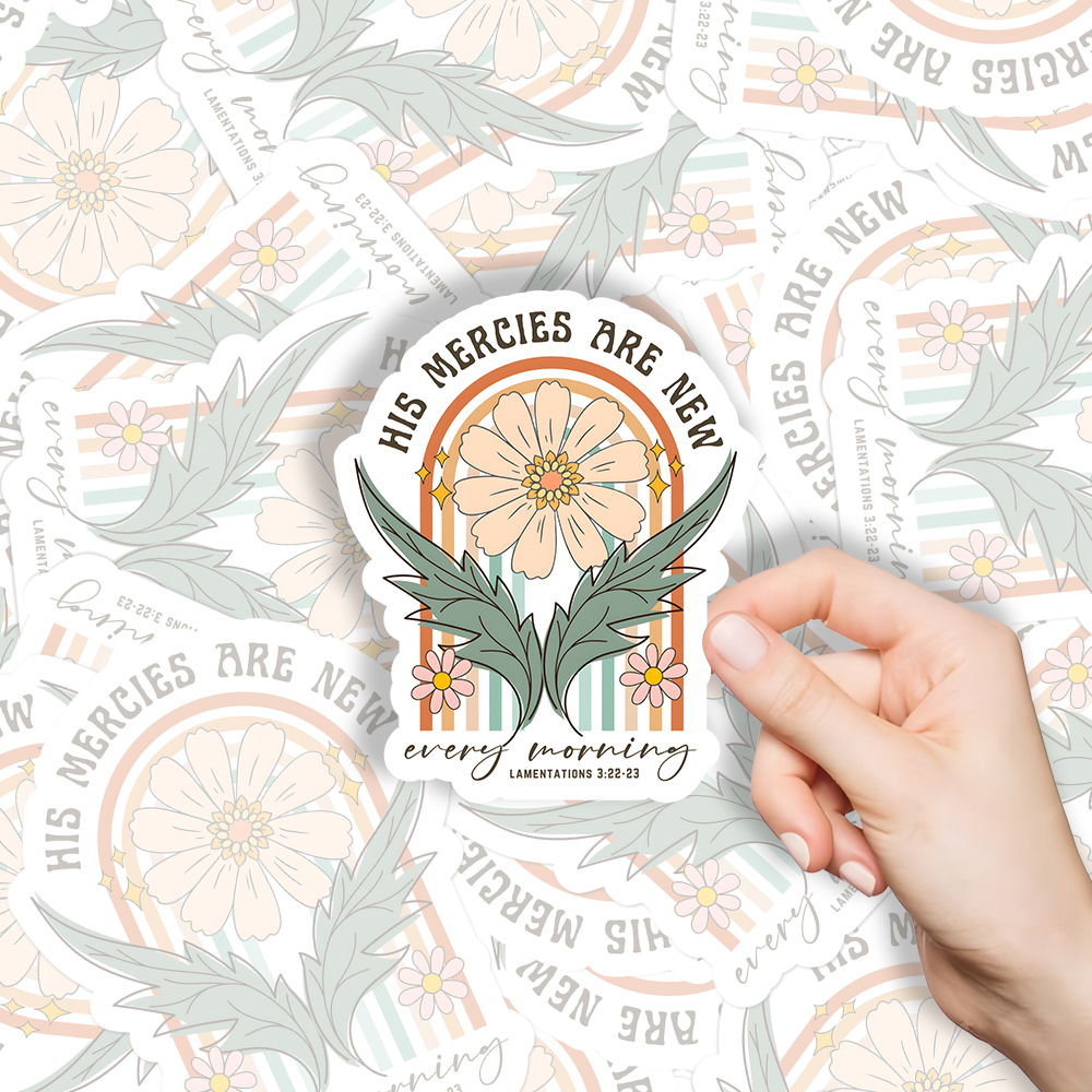 His Mercies Are New Every Morning Christian Sticker