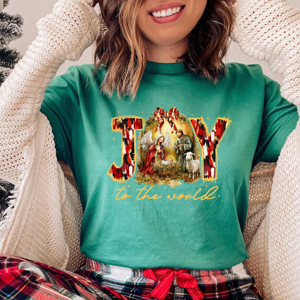Joy To The World Christian Christmas T-Shirt