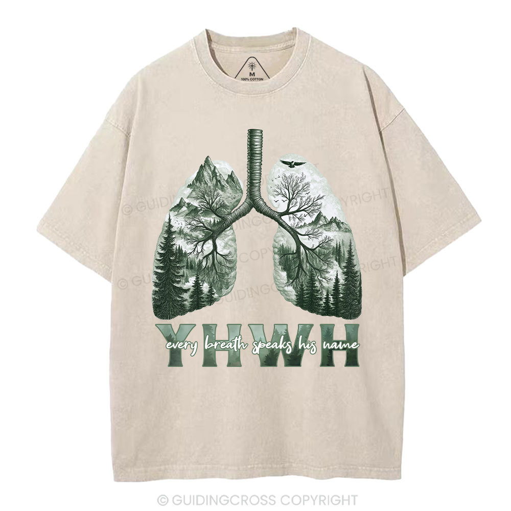 YHWH Nature Outdoors Christian Washed T-Shirt