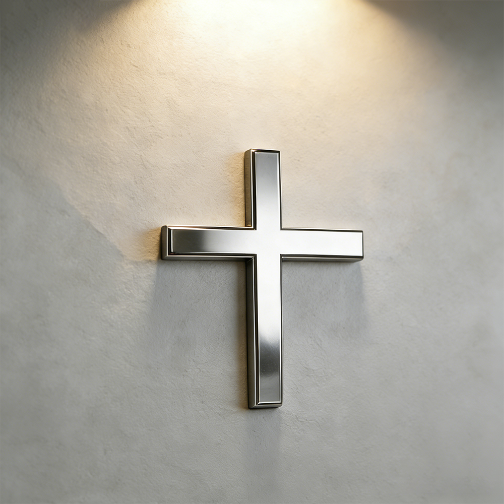 Christian 3D Metal Cross Car Emblem Sticker