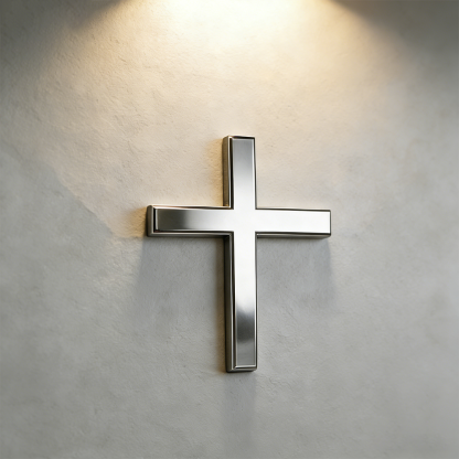 Christian 3D Metal Cross Car Emblem Sticker