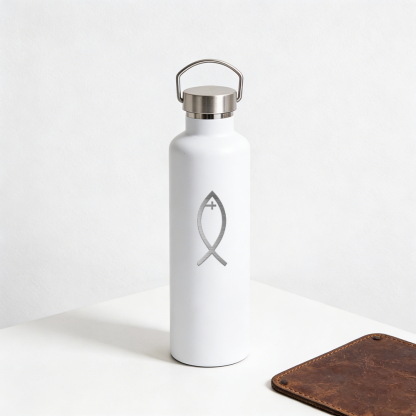 Christian Stainless Steel Insulated Sports Bottle with Handle