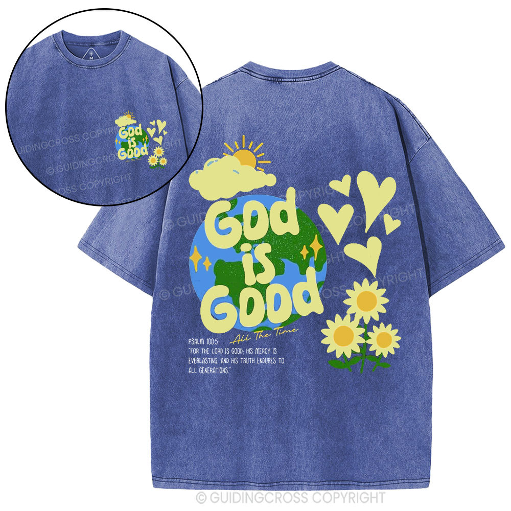 God Is Good Christian Washed T-Shirt