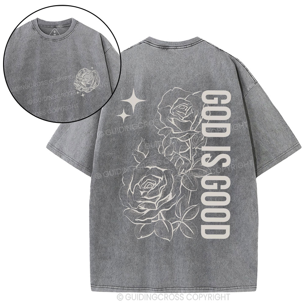 God Is Good Christian Washed T-Shirt