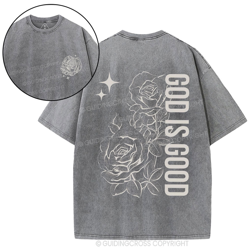 God Is Good Christian Washed T-Shirt
