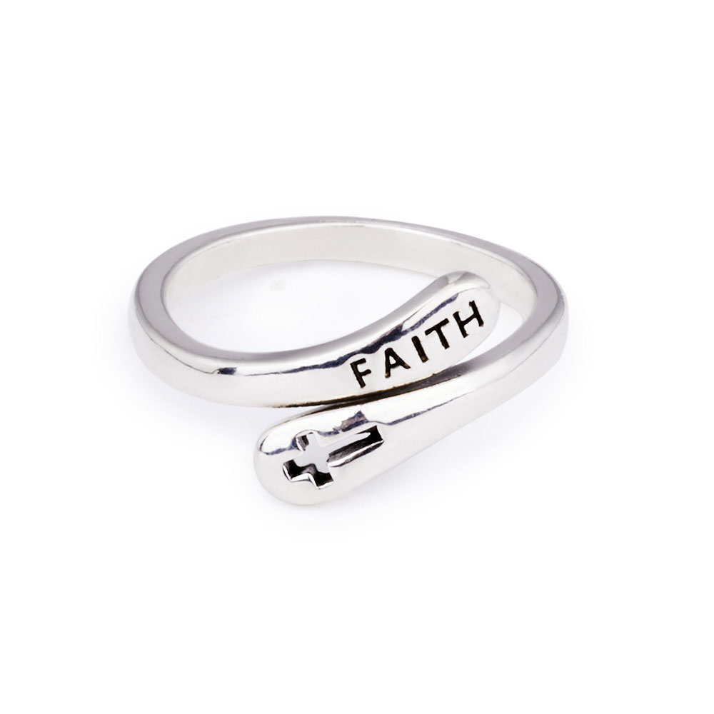 Faith over Fear Silver Ring