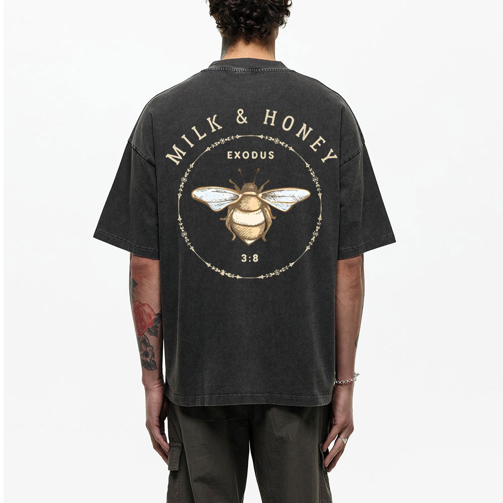 Milk And Honey Christian Washed T-Shirt