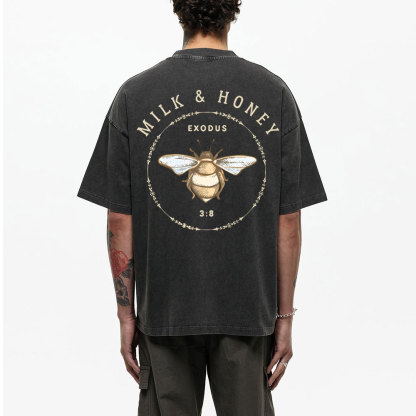 Milk And Honey Christian Washed T-Shirt