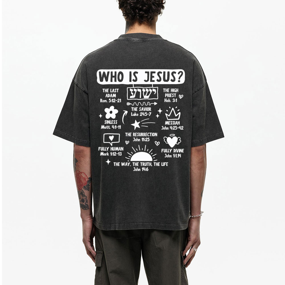 Who Is Jesus Christian Washed T-Shirt