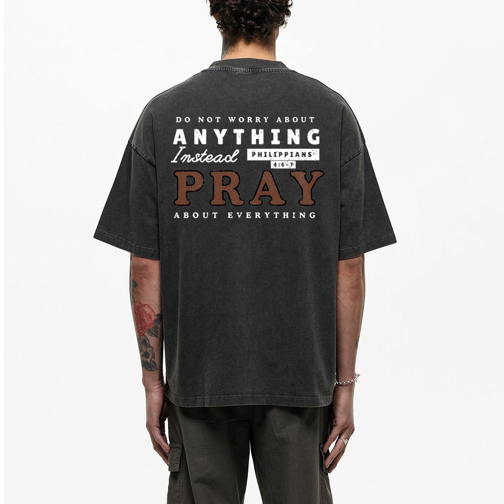 Do Not Worry About Anything Christian washed T-Shirt