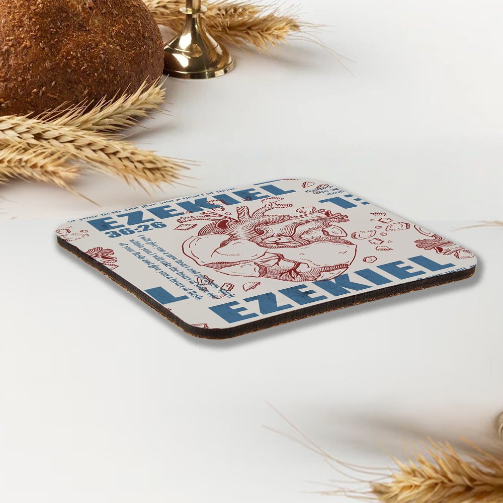 EZEKIEL Christian Wooden Printed Coasters 
