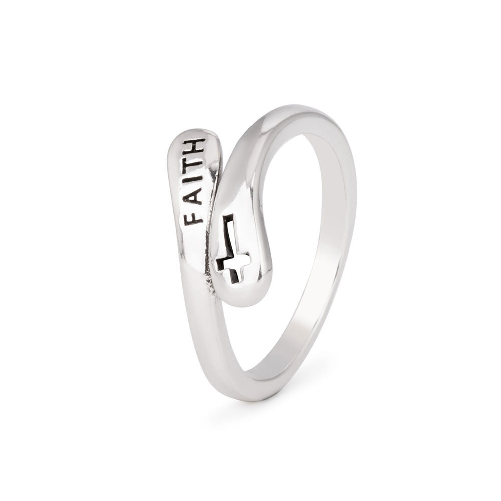 Faith over Fear Silver Ring