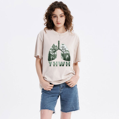 YHWH Nature Outdoors Christian Washed T-Shirt