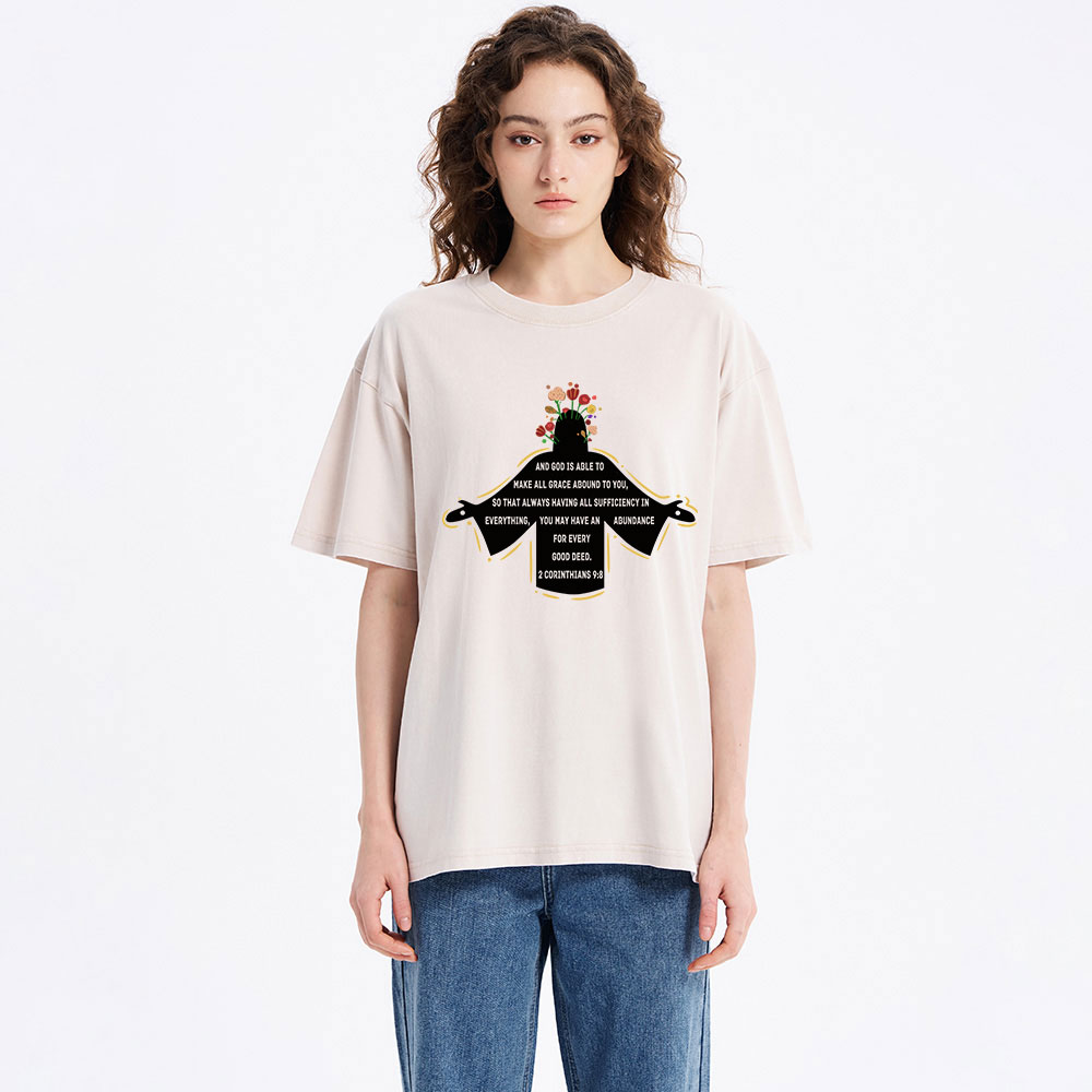 God Is Able To Make Grace Christian Washed T-Shirt