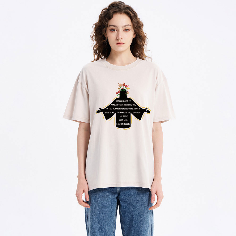 God Is Able To Make Grace Christian Washed T-Shirt