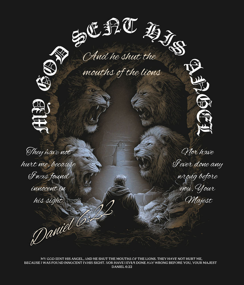 My God Sent His Angel Christian Washed T-Shirt