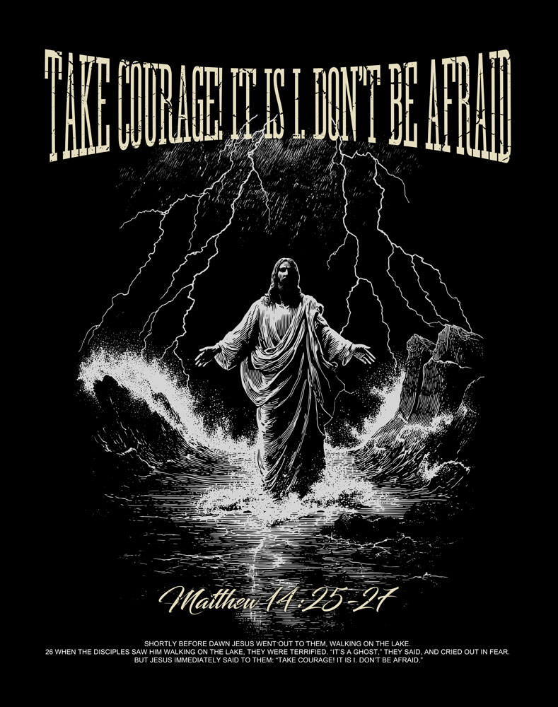 Don’t Be Afraid Christian Washed T-Shirt