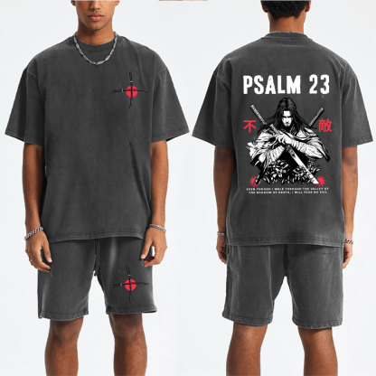 Aesthetic Mens Christian Washed T-Shirt & Shorts