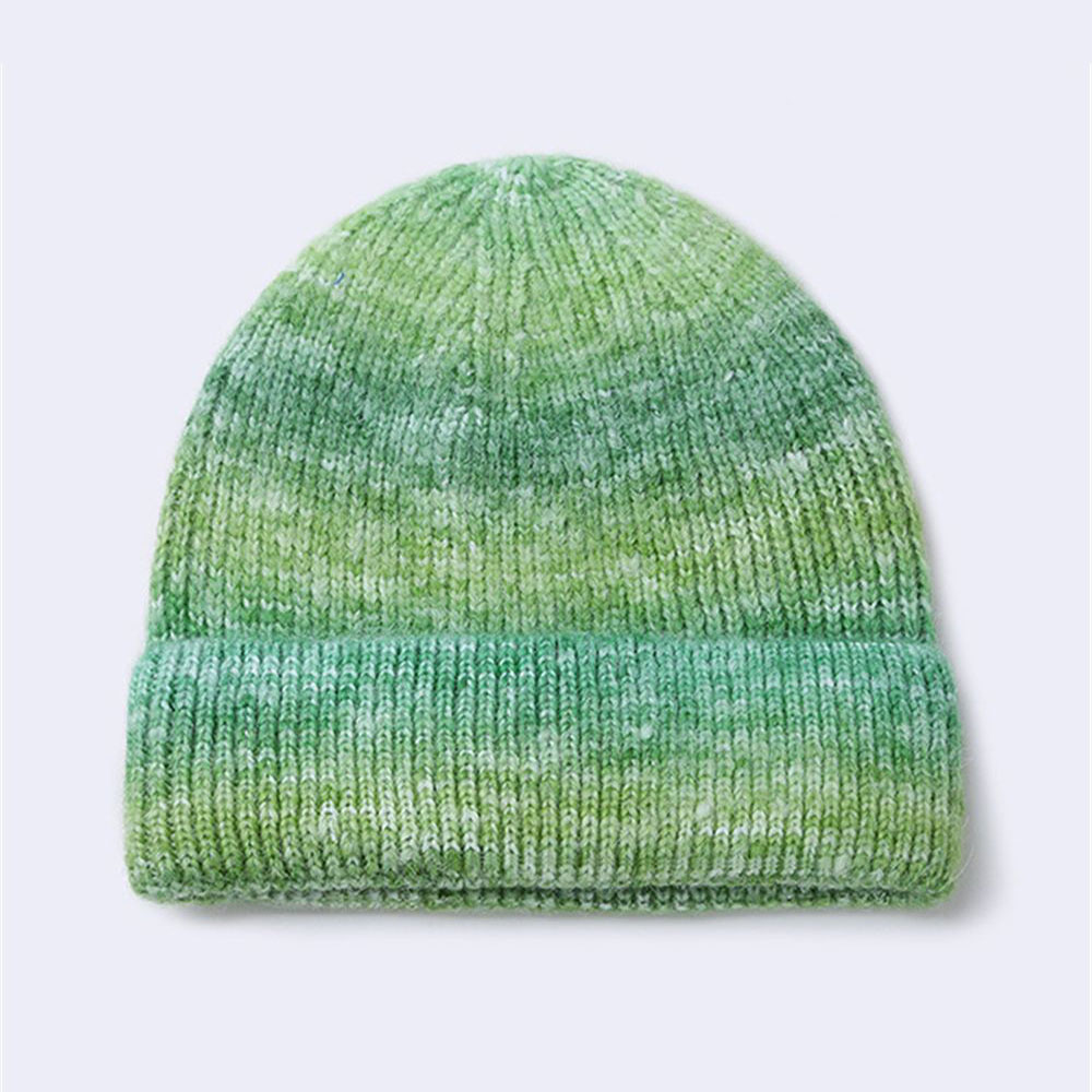 Winter Rainbow Gradient knit hat