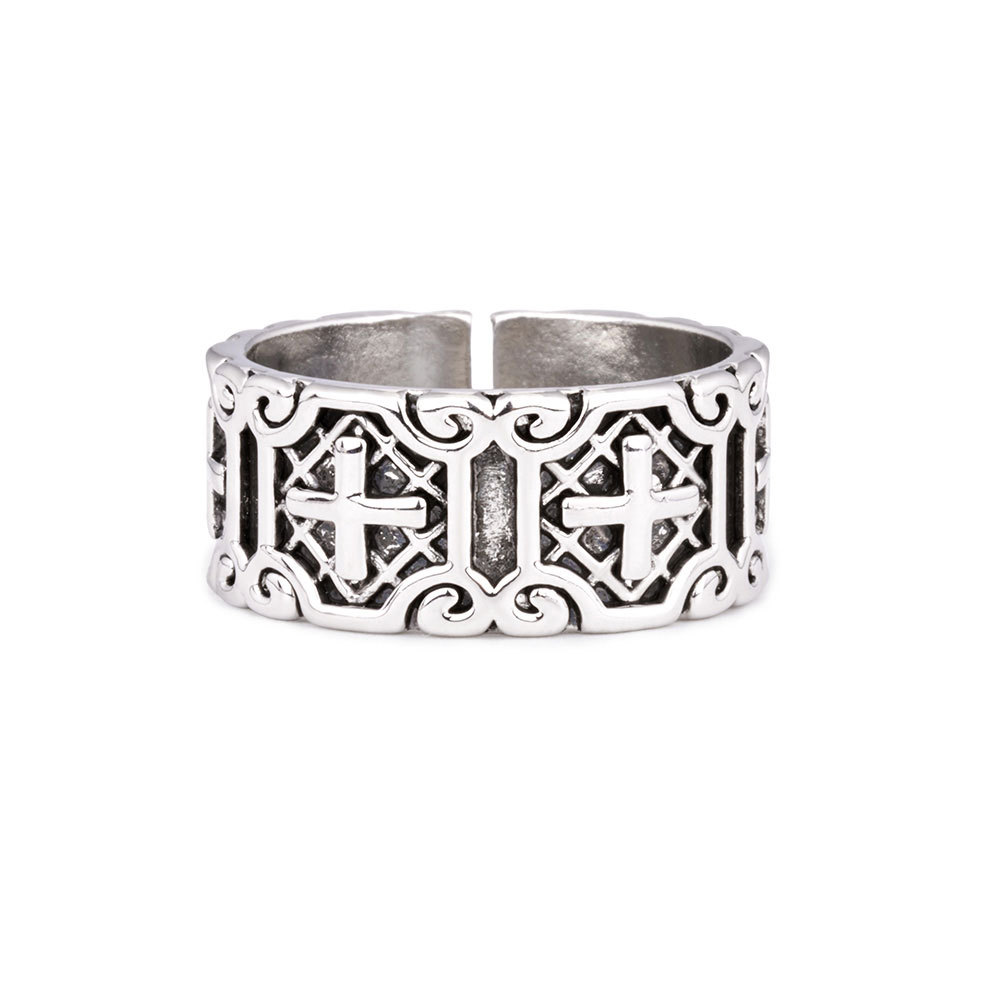 Punk Rock Cross Christian Ring