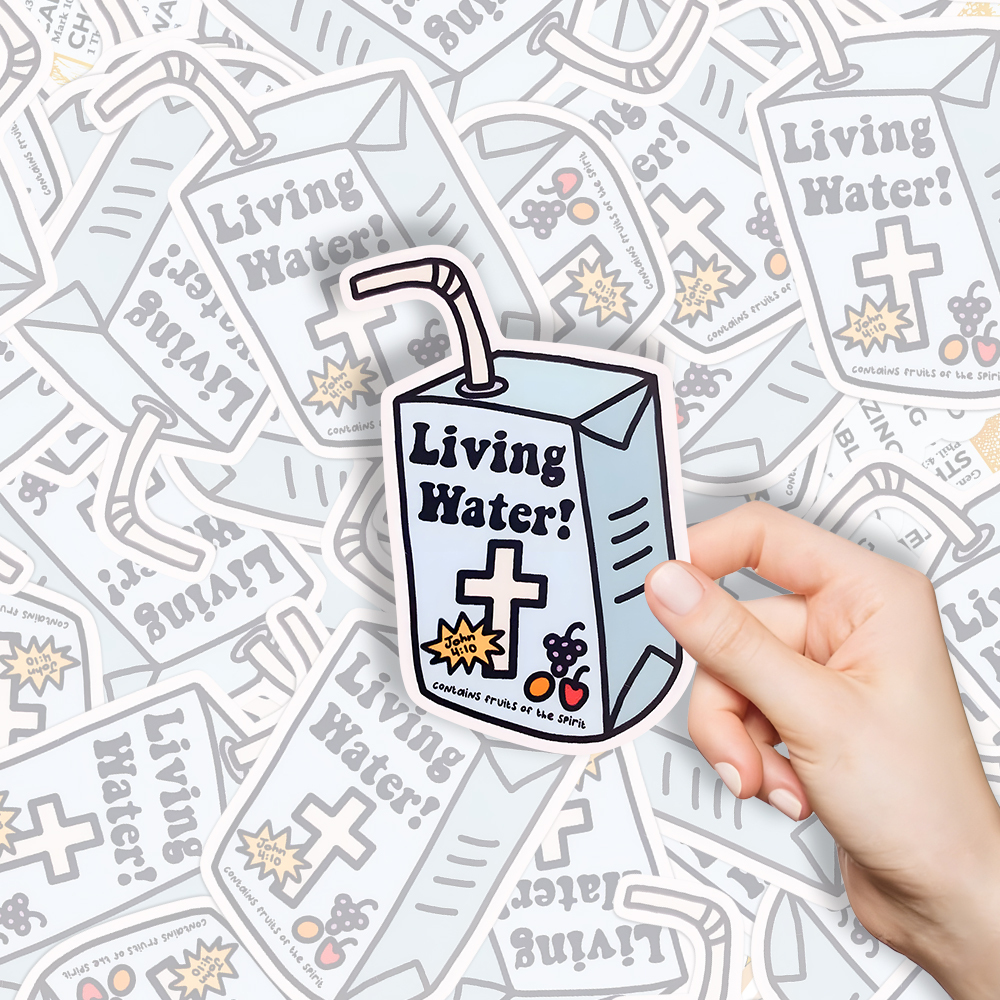 Living Water Christian Stickers 