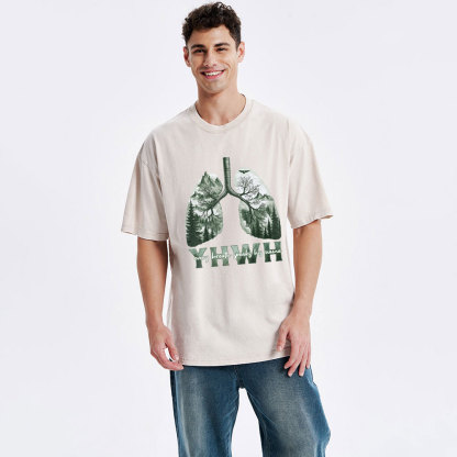 YHWH Nature Outdoors Christian Washed T-Shirt
