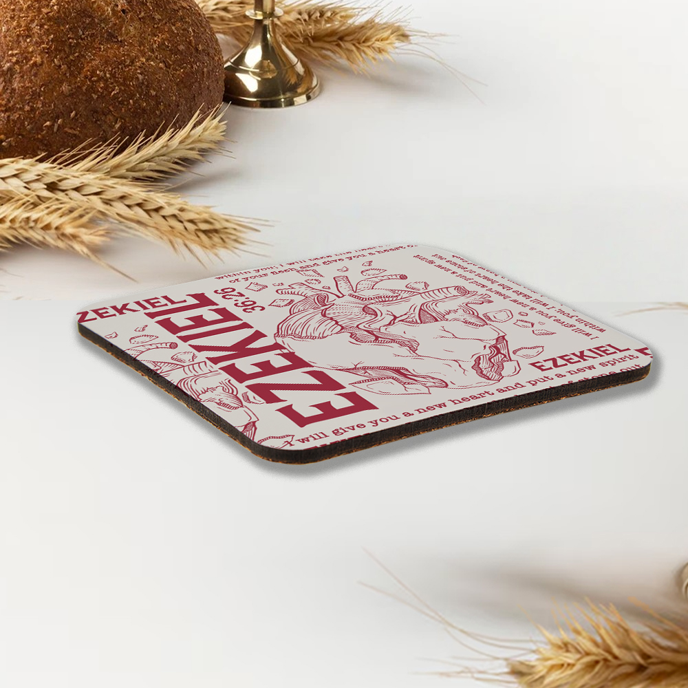 EZEKIEL Christian Wooden Printed Coasters 