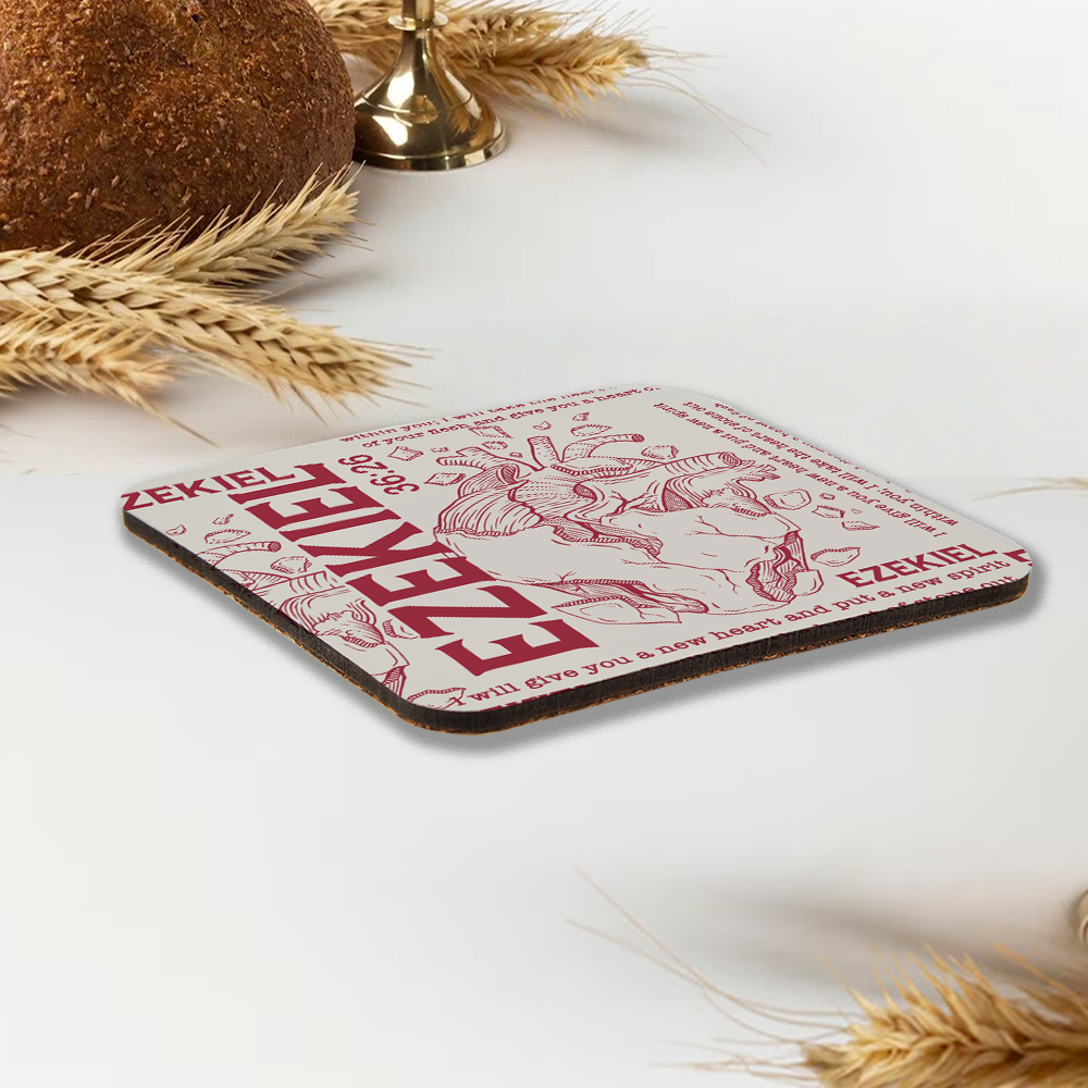 EZEKIEL Christian Wooden Printed Coasters 