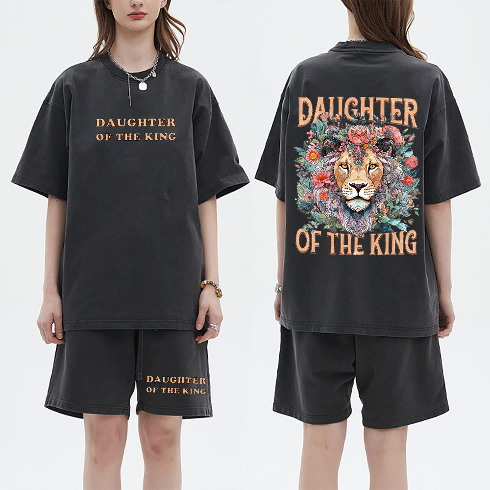 Daughter Of The King Christian Washed T-Shirt & Shorts