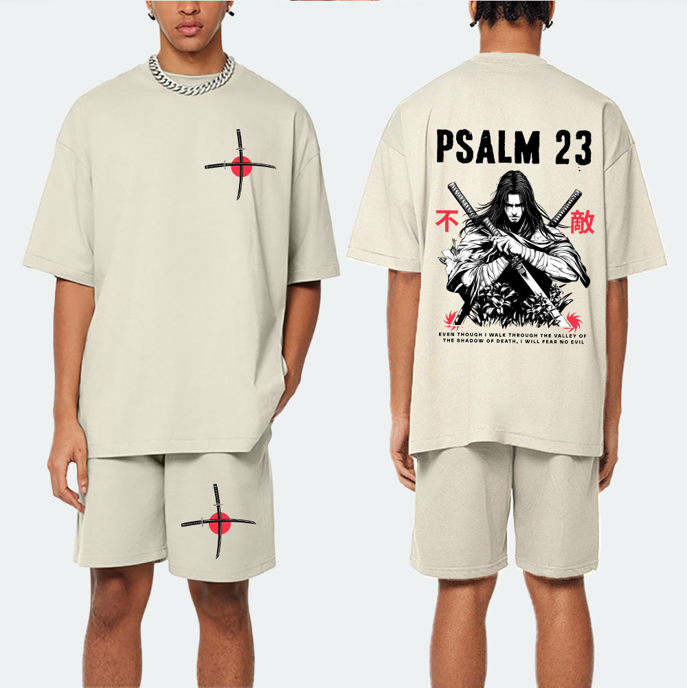 Aesthetic Mens Christian Washed T-Shirt & Shorts