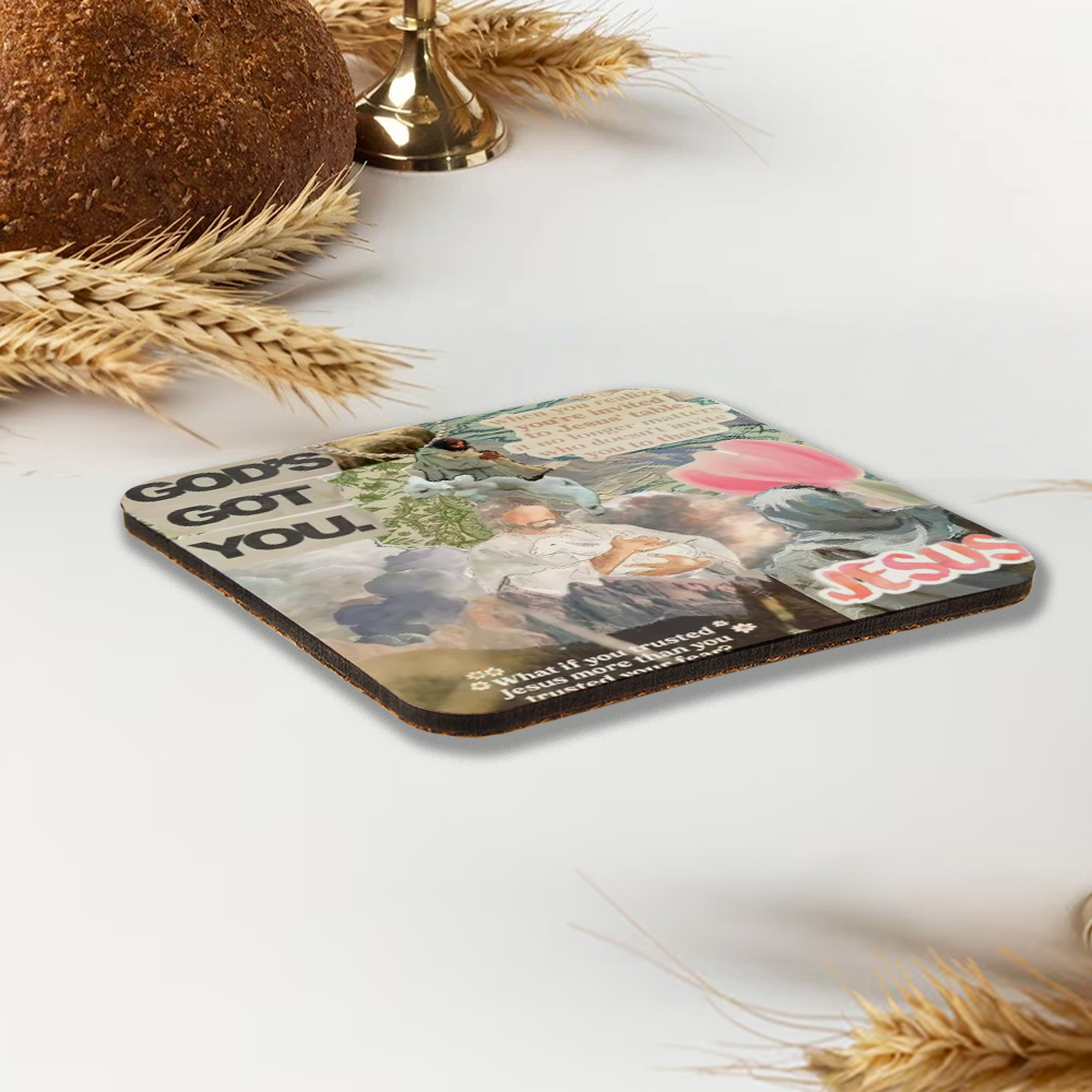 God Got You Christian Wooden Printed Coasters 