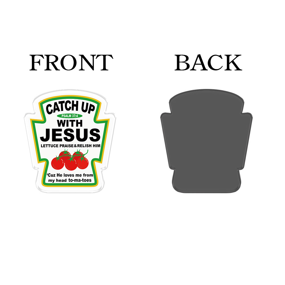 Catch Up With Jesus Acrylic Refrigerator Magnets