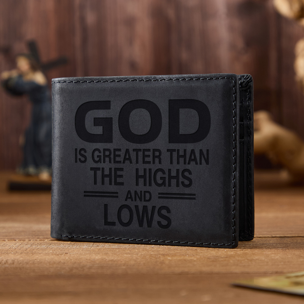 God Is Greater Leather Wallet